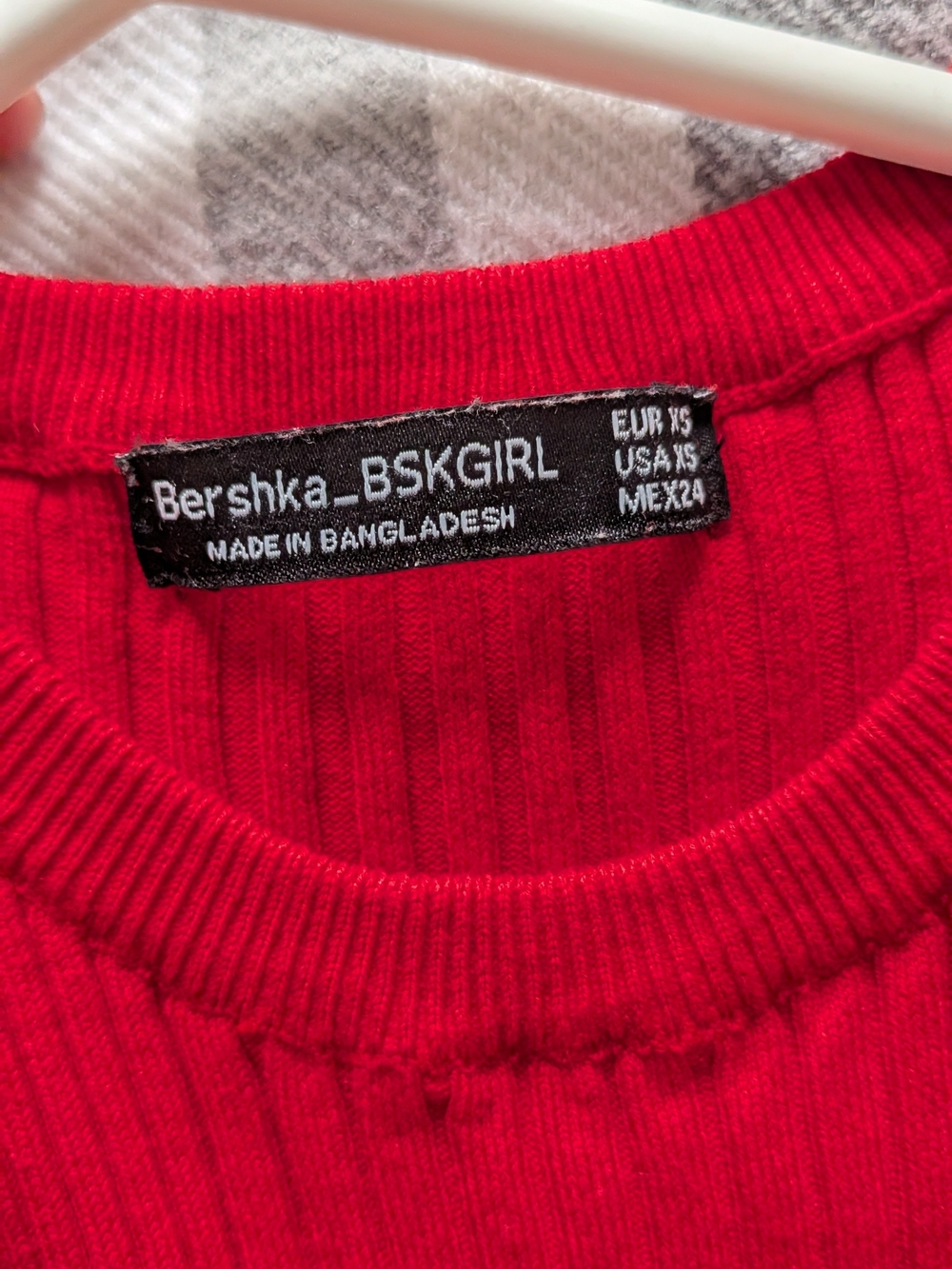 Bershka Red Ribbed Tube Top - Picture 4 of 4